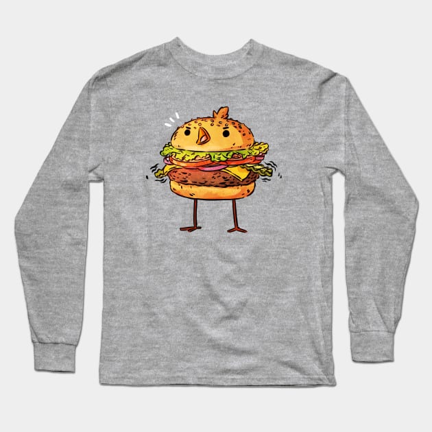 Birdger Long Sleeve T-Shirt by Extra Ordinary Comics